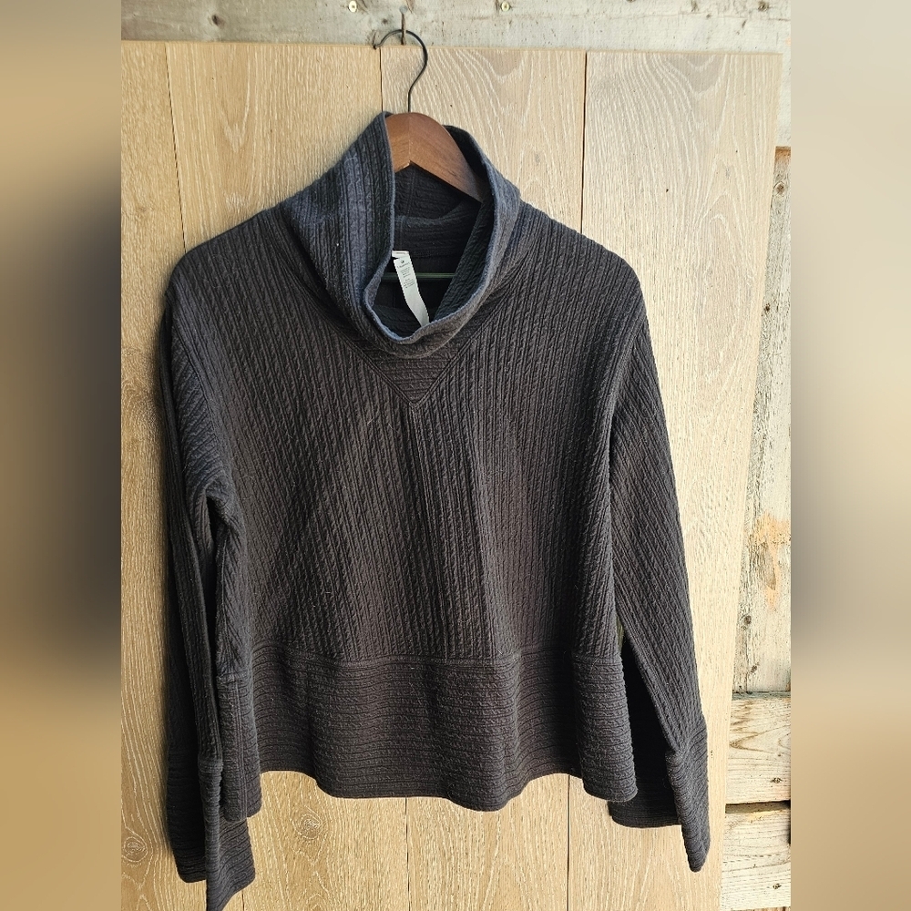 lululemon athletica Charcoal Cowl Neck Sweater M/L